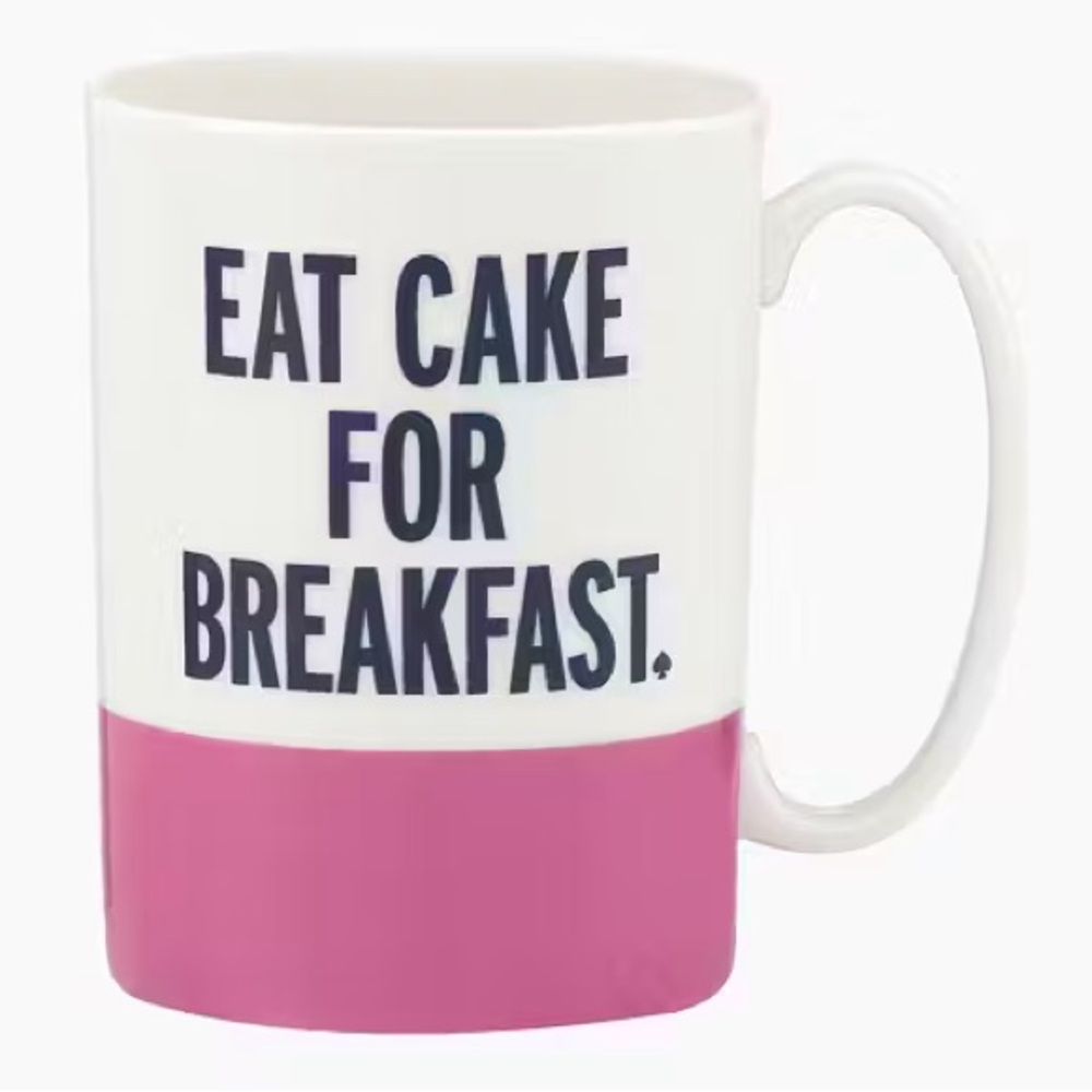 Collectible kate spade “eat cake for breakfast” mug